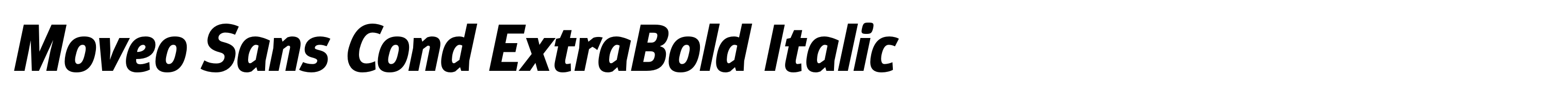 Moveo Sans Cond ExtraBold Italic